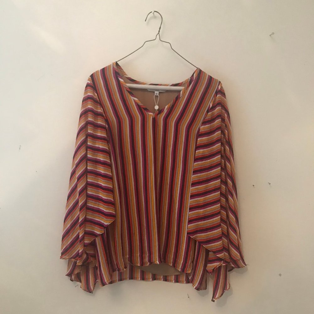 TRINA TURK Striped Flowy Top